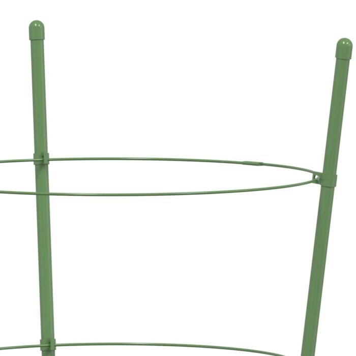 Supports pour plantes de jardin 3 anneaux 5pcs Vert 75 cm Acier – Image 5