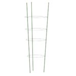 Supports pour plantes de jardin 4 anneaux 5pcs Vert 90 cm Acier – Image 2
