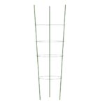 Supports pour plantes de jardin 4 anneaux 5pcs Vert 90 cm Acier – Image 3