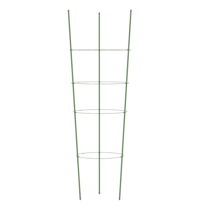 Supports pour plantes de jardin 4 anneaux 5pcs Vert 90 cm Acier – Image 3
