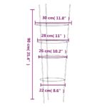 Supports pour plantes de jardin 4 anneaux 5pcs Vert 90 cm Acier – Image 6