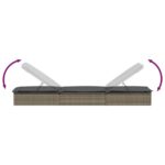 Transat 1 pc avec table gris résine tressée – Image 5