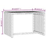 Transat 1 pc avec table gris résine tressée – Image 9