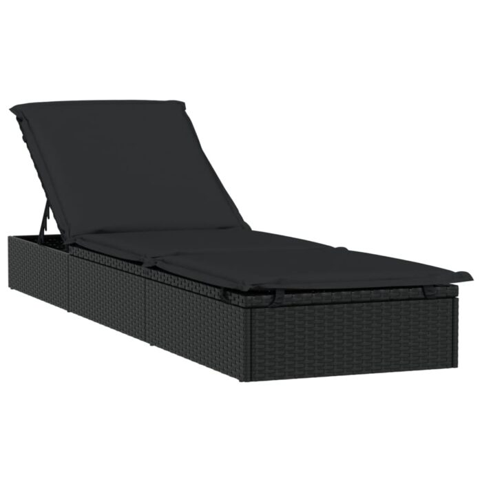 VXL8720845670757_g_en_hd_3.jpg Chaise longue avec toit rond noir 211x57x140 cm résine tressée – Image 3