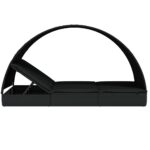 Transat 2 places avec toit rond noir 211x112x140 cm – Image 5