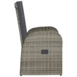 Chaises de jardin inclinables coussins lot de 2 Résine tressée – Image 3