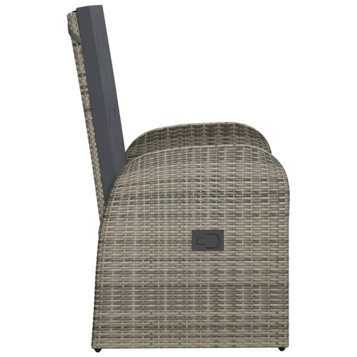 Chaises de jardin inclinables coussins lot de 2 Résine tressée – Image 3