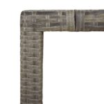 Table de jardin et dessus en bois Gris Résine tressée et acacia – Image 3