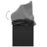 Lit de salon d'extérieur toit et coussins Noir Résine tressée – Image 5