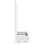 Jardinière avec treillis Blanc 120x40x121,5 cm PP – Image 3