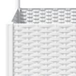 Jardinière avec treillis Blanc 120x40x136 cm PP – Image 5