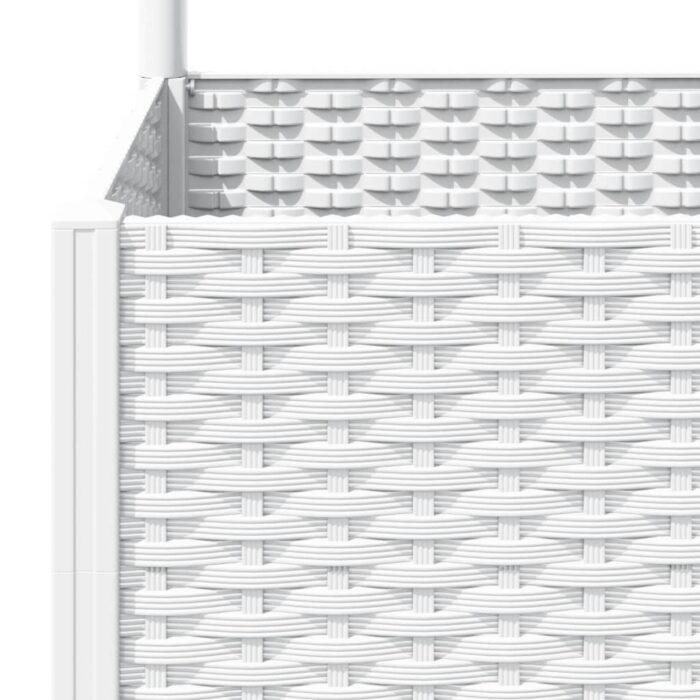 Jardinière avec treillis Blanc 120x40x136 cm PP – Image 5