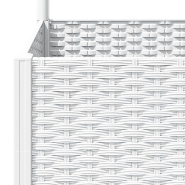 Jardinière avec treillis Blanc 120x120x136 cm PP – Image 5