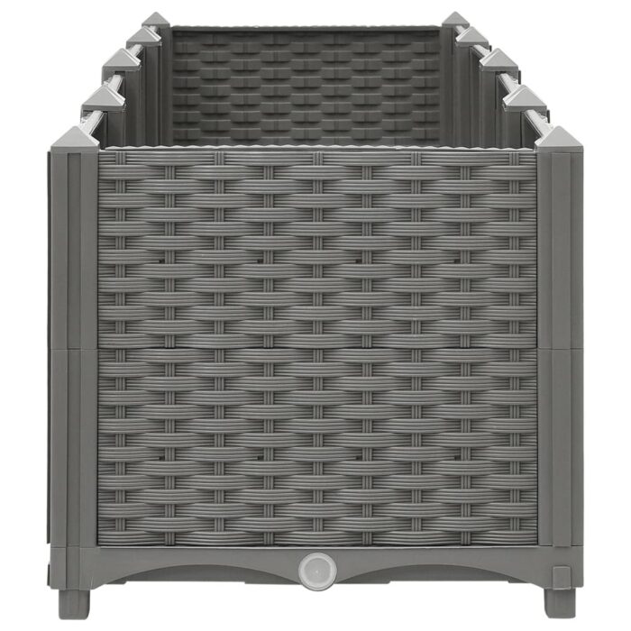 Lit surélevé gris clair 160x40x38 cm Polypropylène – Image 4