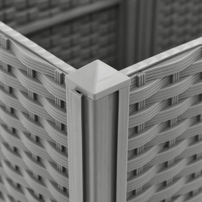 Lit surélevé gris clair 160x40x38 cm Polypropylène – Image 6