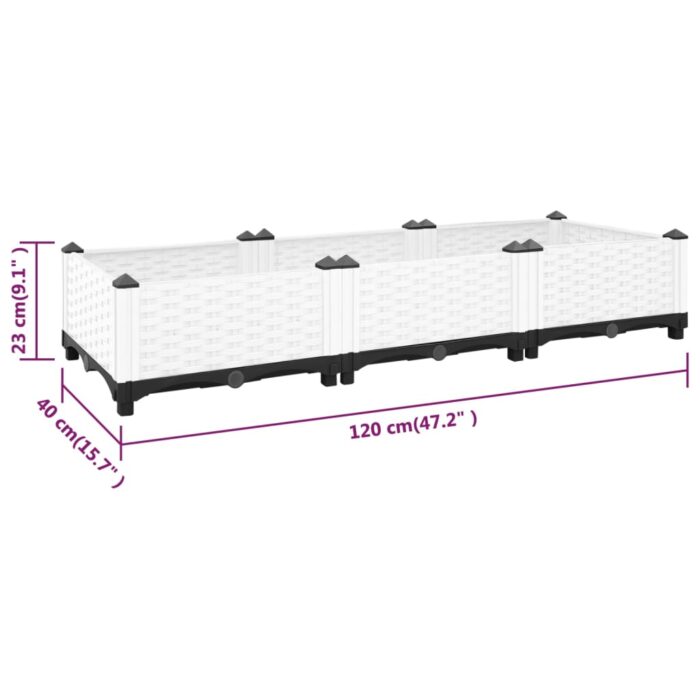Lit surélevé 120x40x23 cm Polypropylène – Image 7
