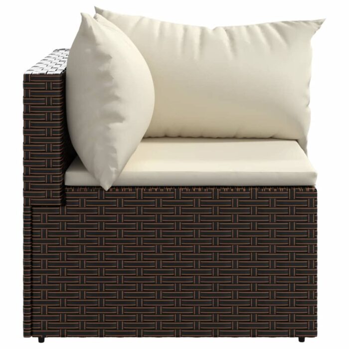 VXL8720845672461_g_en_hd_2.jpg Canapés d'angle de jardin et coussins2pcs marron résine tressée – Image 2