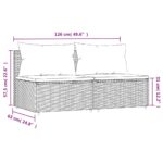Canapés centraux de jardin coussins 2pcs marron résine tressée – Image 6