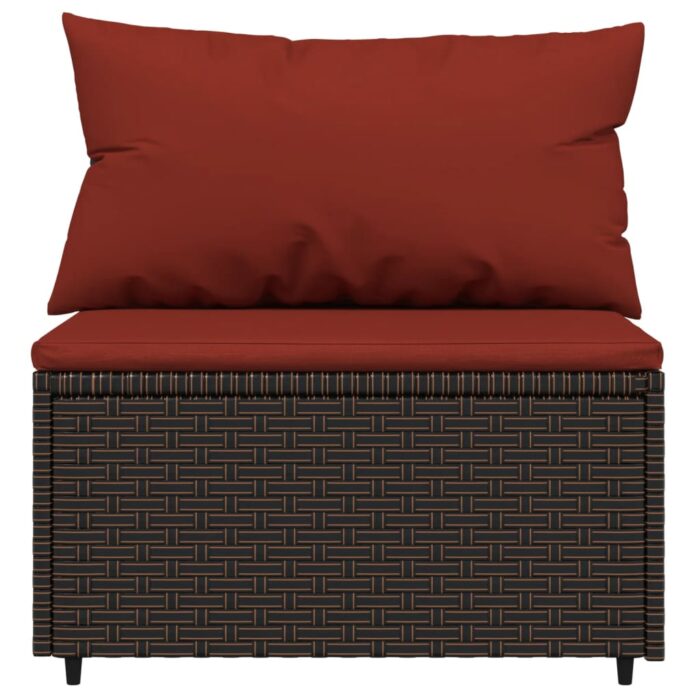 VXL8720845673130_g_en_hd_5.jpg Salon de jardin 4 pcs avec coussins Marron Résine tressée – Image 5