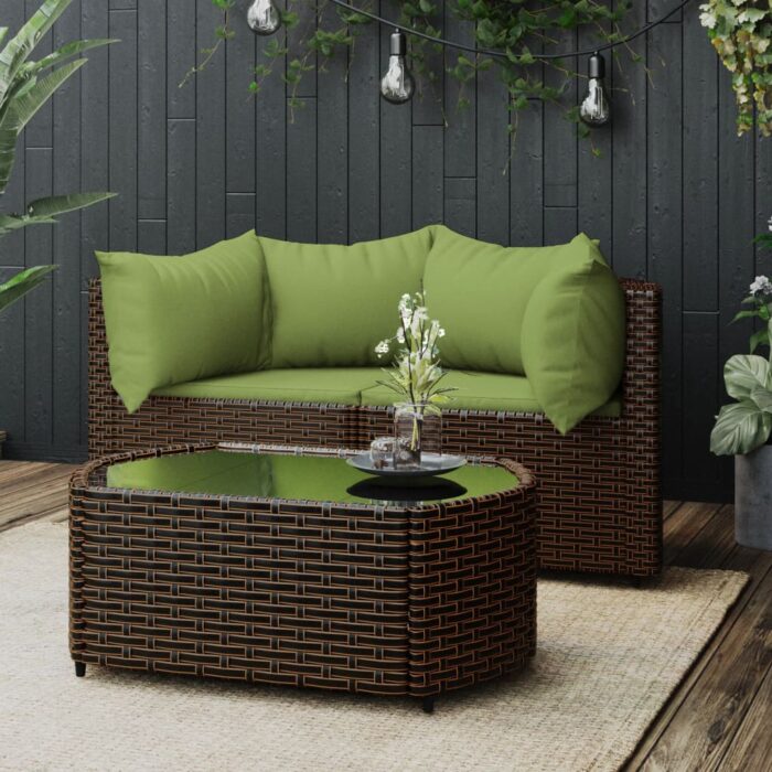 VXL8720845673390_m_en_hd_1.jpg Salon de jardin 3 pcs avec coussins marron résine tressée – Image 1