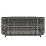 Salon de jardin 3 pcs avec coussins Gris Résine tressée – Image 6