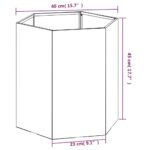 Jardinière Rouillé 40x40x45 cm Acier corten – Image 6