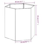 Jardinière Rouillé 40x40x45 cm Acier corten – Image 7