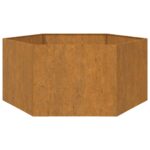 Jardinière Rouillé 90x90x45 cm Acier corten – Image 3