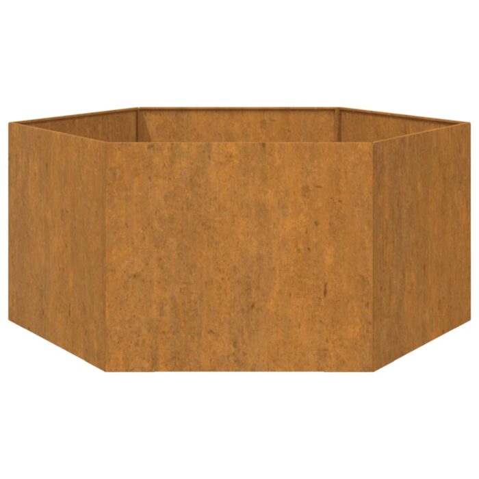 Jardinière Rouillé 90x90x45 cm Acier corten – Image 3