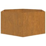 Jardinière Rouillé 90x90x45 cm Acier corten – Image 4