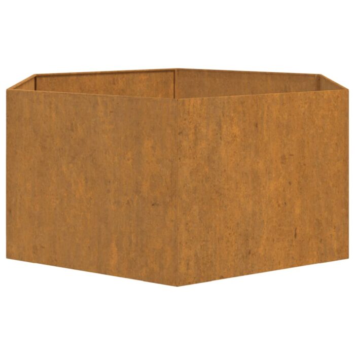 Jardinière Rouillé 90x90x45 cm Acier corten – Image 4