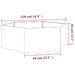 Jardinière Rouillé 138x120x45 cm Acier corten – Image 7