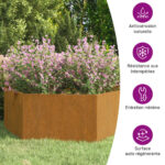 Jardinière Rouillé 138x120x45 cm Acier corten – Image 8