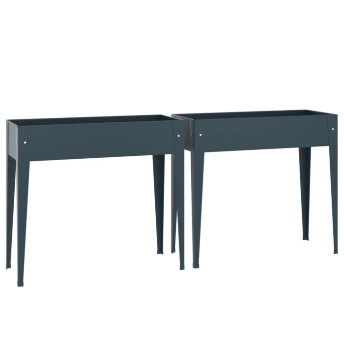 Jardinières 2 pcs Acier galvanisé – Image 2