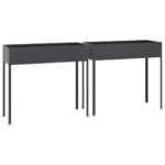 Jardinières 2 pcs Anthracite Acier galvanisé – Image 2