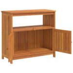 Table console de jardin 80x35x75 cm bois massif d'acacia – Image 2