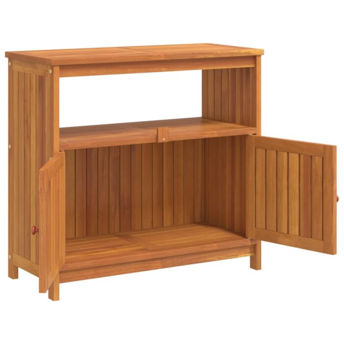 Table console de jardin 80x35x75 cm bois massif d'acacia – Image 2