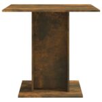 Table à dîner Chêne fumé 80x80x75 cm Bois d'ingénierie – Image 2