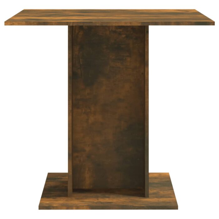 Table à dîner Chêne fumé 80x80x75 cm Bois d'ingénierie – Image 2