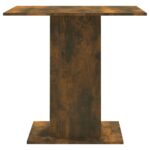 Table à dîner Chêne fumé 80x80x75 cm Bois d'ingénierie – Image 3