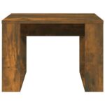 Table d'appoint Chêne fumé 50x50x35 cm Bois d'ingénierie – Image 3