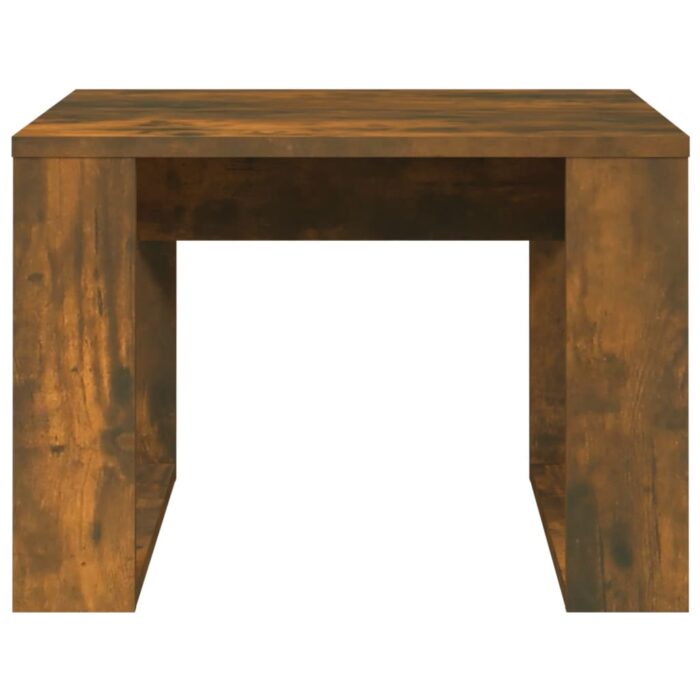 Table d'appoint Chêne fumé 50x50x35 cm Bois d'ingénierie – Image 3
