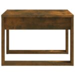 Table d'appoint Chêne fumé 50x50x35 cm Bois d'ingénierie – Image 4