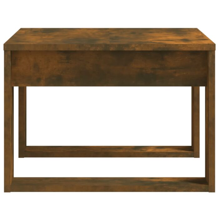 Table d'appoint Chêne fumé 50x50x35 cm Bois d'ingénierie – Image 4
