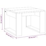 Table d'appoint Chêne fumé 50x50x35 cm Bois d'ingénierie – Image 6
