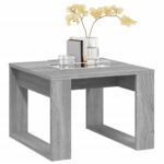 Table d'appoint Sonoma gris 50x50x35 cm Bois d'ingénierie – Image 2