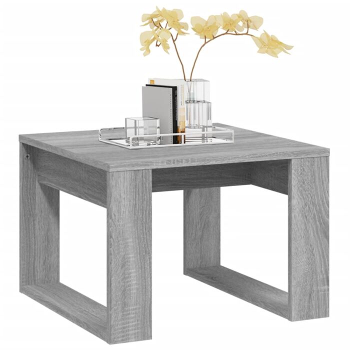 Table d'appoint Sonoma gris 50x50x35 cm Bois d'ingénierie – Image 2