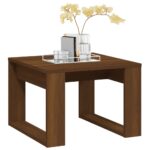 Table d'appoint Chêne marron 50x50x35 cm Bois d'ingénierie – Image 2