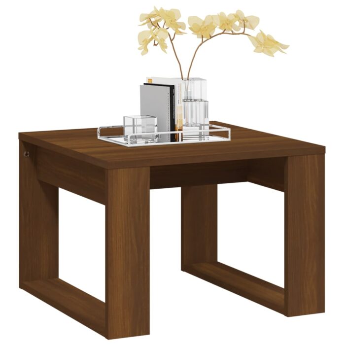 Table d'appoint Chêne marron 50x50x35 cm Bois d'ingénierie – Image 2