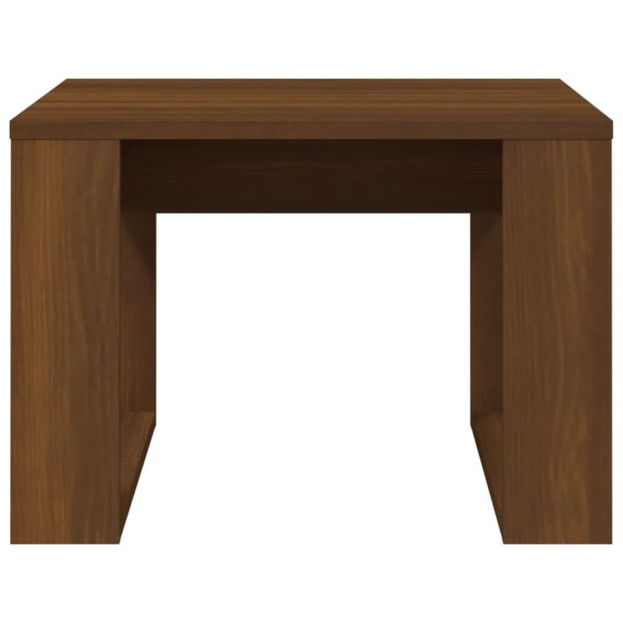 Table d'appoint Chêne marron 50x50x35 cm Bois d'ingénierie – Image 3